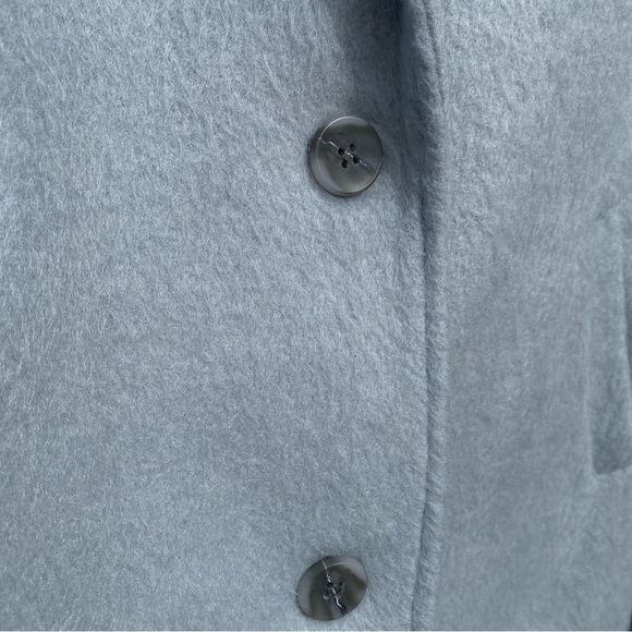 NWT Anthropologie Greylin Sky Blue and Grey Long Wool Coat with pockets size XS - Picture 9 of 12